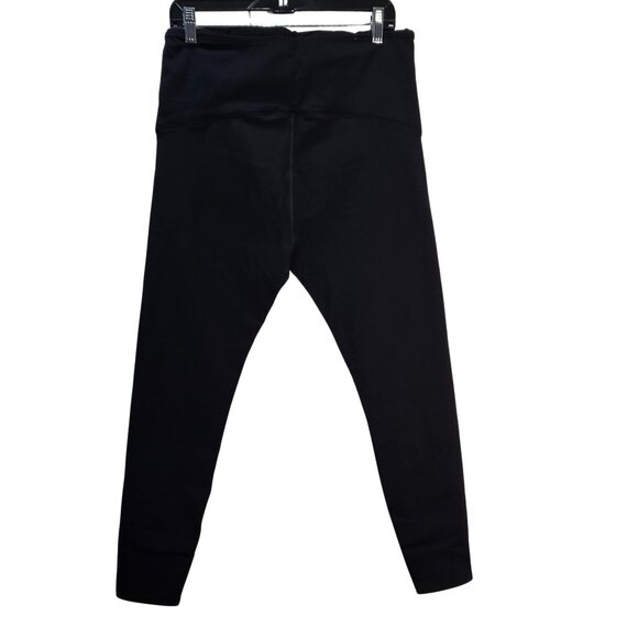 NWOT | Black High Waisted Maternity Support Leggings Activewear Thick Knit | Lar - Picture 2 of 5